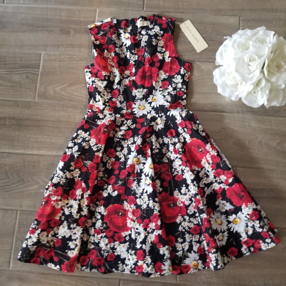 Kate Kasin Fit & Flare Dress